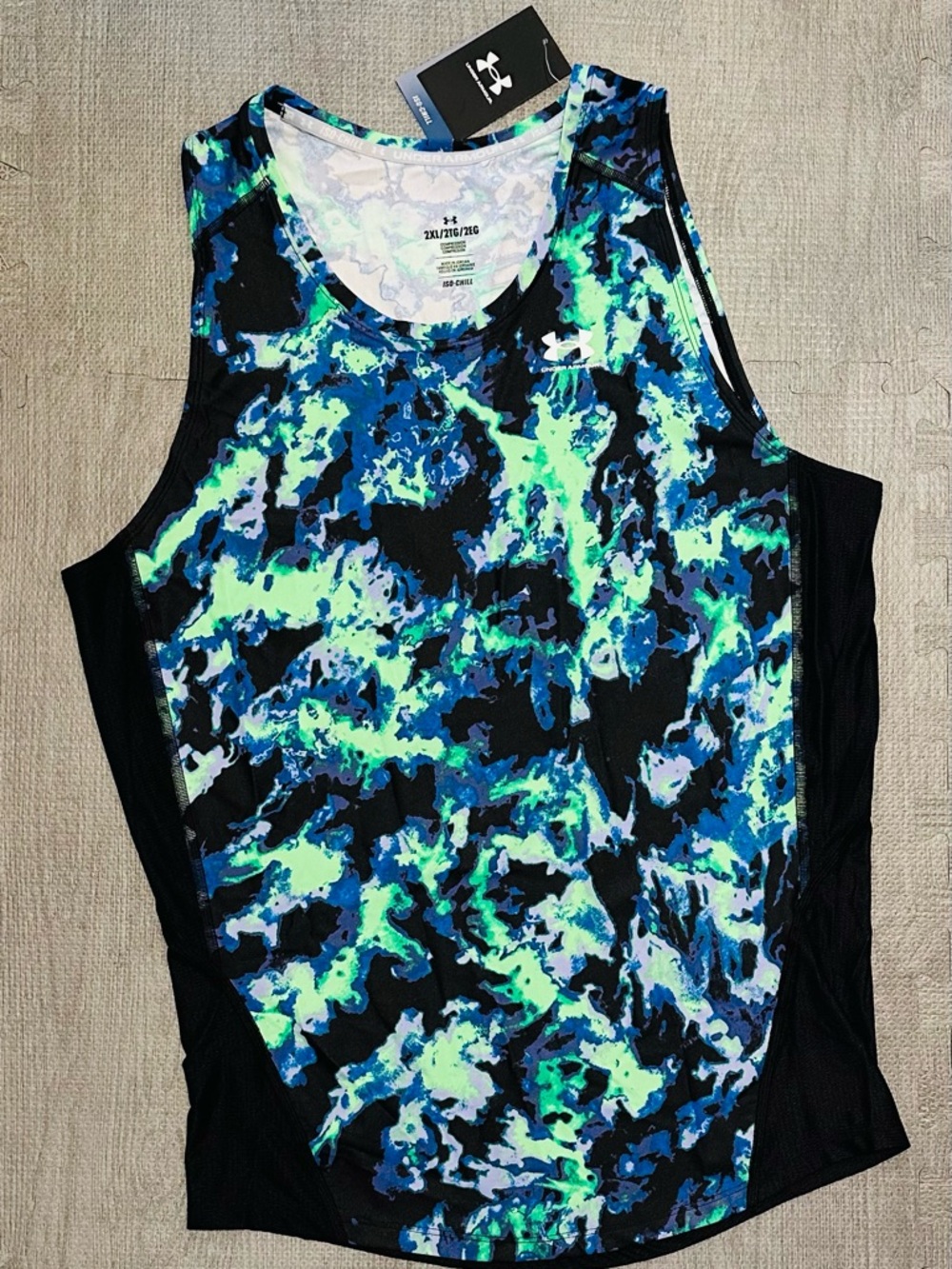 Under Armour Women’s Blue, Green & Black Printed Athletic Tank